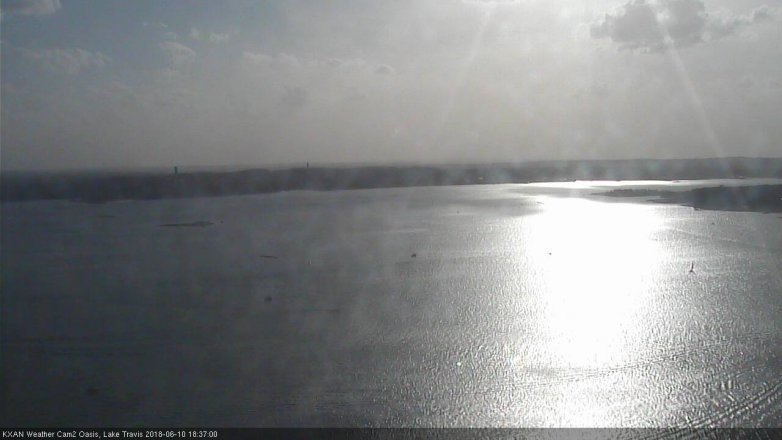 Lake Travis webcam, June 10, 2018 5:40 PM CT