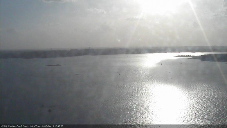 Lake Travis webcam, June 10, 2018 5:45 PM CT