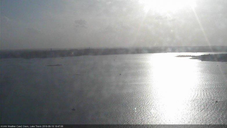 Lake Travis webcam, June 10, 2018 5:50 PM CT