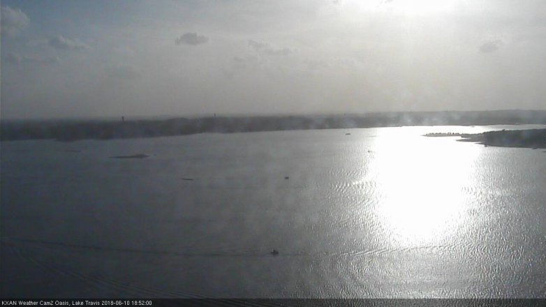 Lake Travis webcam, June 10, 2018 5:55 PM CT