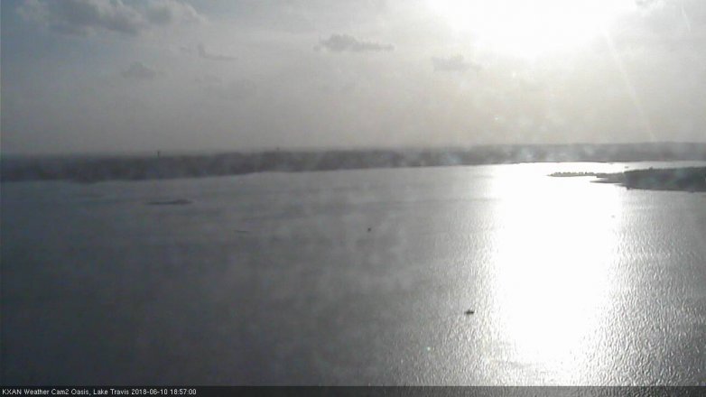 Lake Travis webcam, June 10, 2018 6:00 PM CT