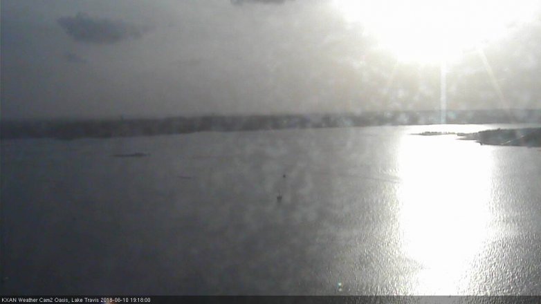 Lake Travis webcam, June 10, 2018 6:20 PM CT