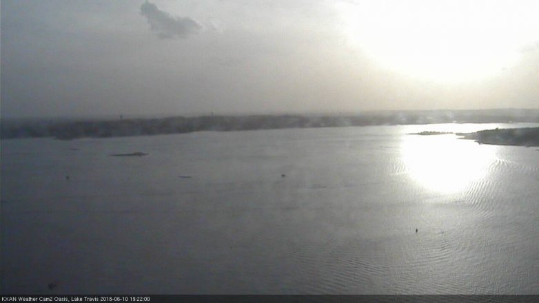 Lake Travis webcam, June 10, 2018 6:25 PM CT