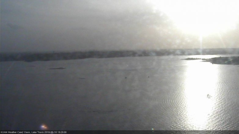 Lake Travis webcam, June 10, 2018 6:30 PM CT