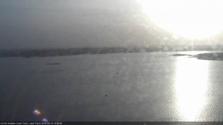 Lake Travis webcam, June 10, 2018 6:40 PM CT