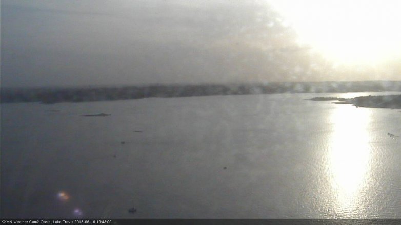 Lake Travis webcam, June 10, 2018 6:45 PM CT