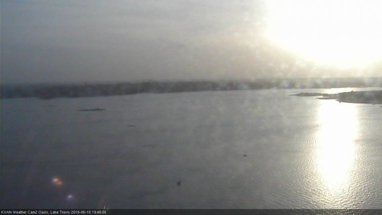 Lake Travis webcam, June 10, 2018 6:50 PM CT