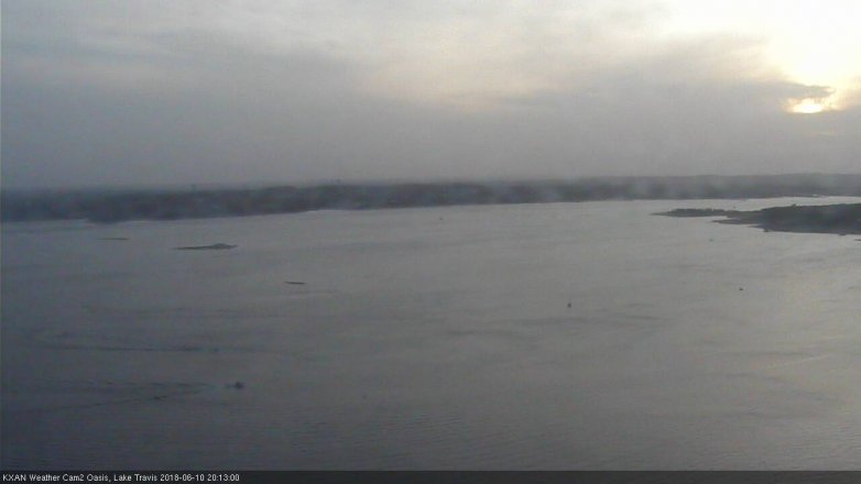 Lake Travis webcam, June 10, 2018 7:15 PM CT