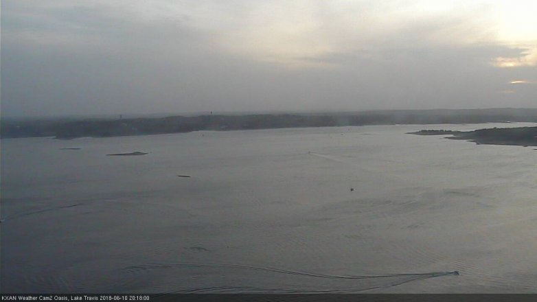 Lake Travis webcam, June 10, 2018 7:20 PM CT