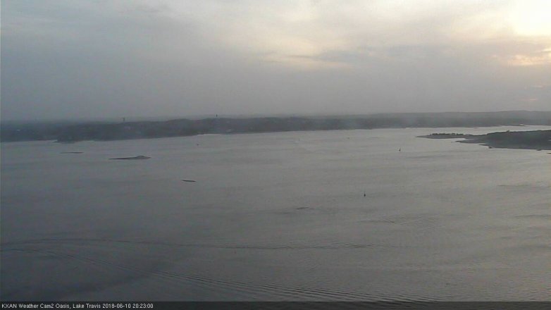Lake Travis webcam, June 10, 2018 7:25 PM CT
