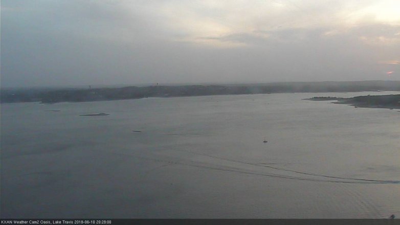 Lake Travis webcam, June 10, 2018 7:30 PM CT