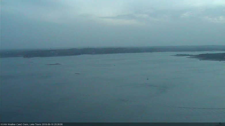 Lake Travis webcam, June 10, 2018 7:40 PM CT