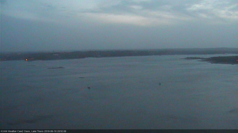 Lake Travis webcam, June 10, 2018 7:55 PM CT