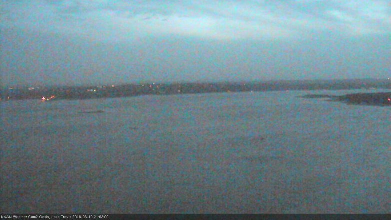 Lake Travis webcam, June 10, 2018 8:05 PM CT