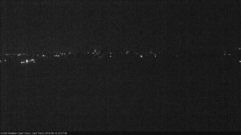 Lake Travis webcam, June 10, 2018 9:30 PM CT