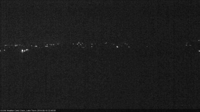 Lake Travis webcam, June 10, 2018 9:50 PM CT