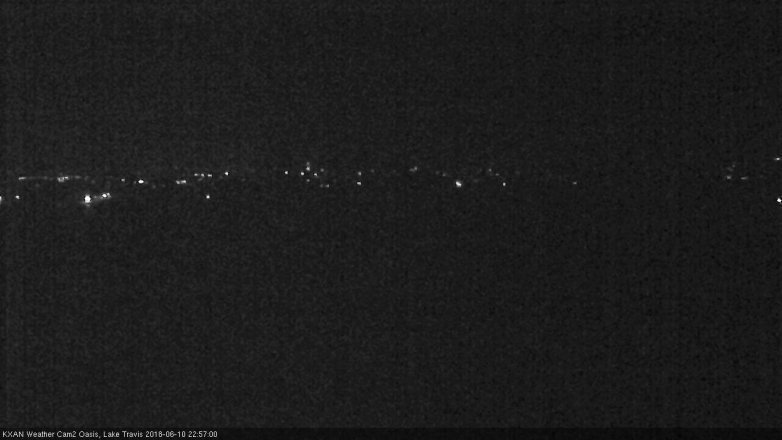Lake Travis webcam, June 10, 2018 10:00 PM CT