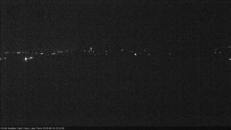 Lake Travis webcam, June 10, 2018 10:25 PM CT