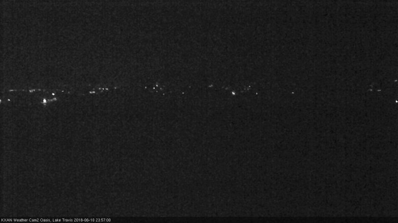 Lake Travis webcam, June 10, 2018 11:00 PM CT