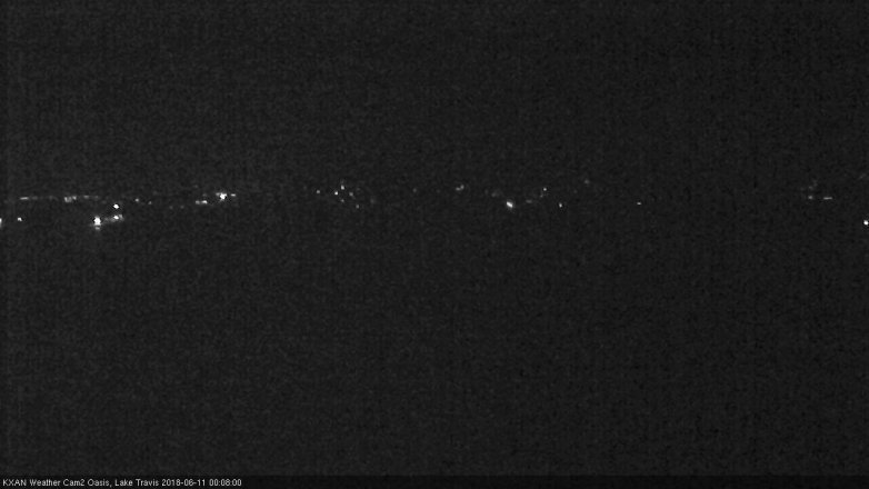 Lake Travis webcam, June 10, 2018 11:10 PM CT