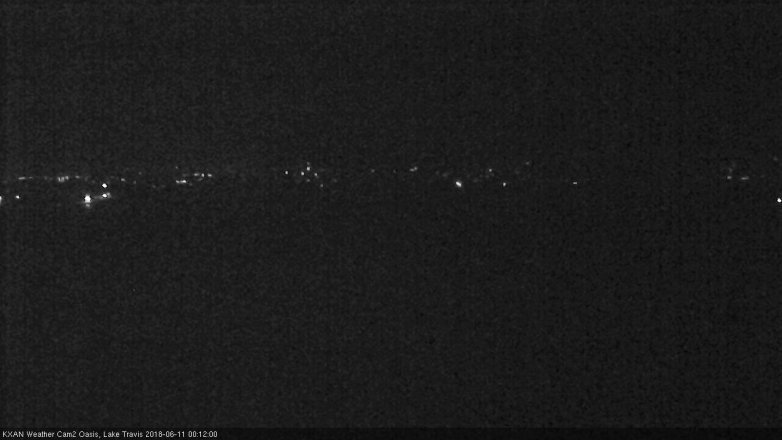 Lake Travis webcam, June 10, 2018 11:15 PM CT