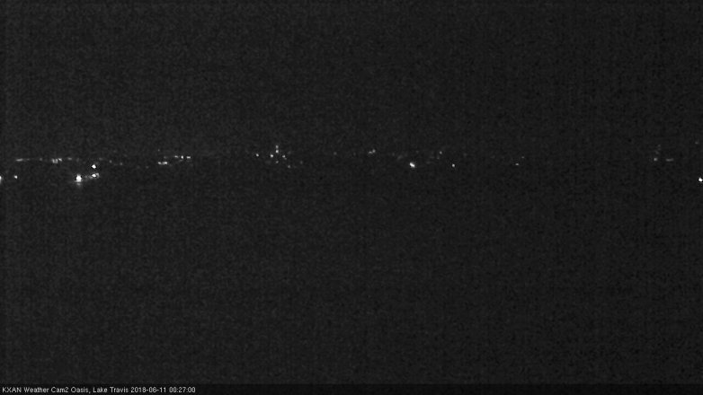 Lake Travis webcam, June 10, 2018 11:30 PM CT
