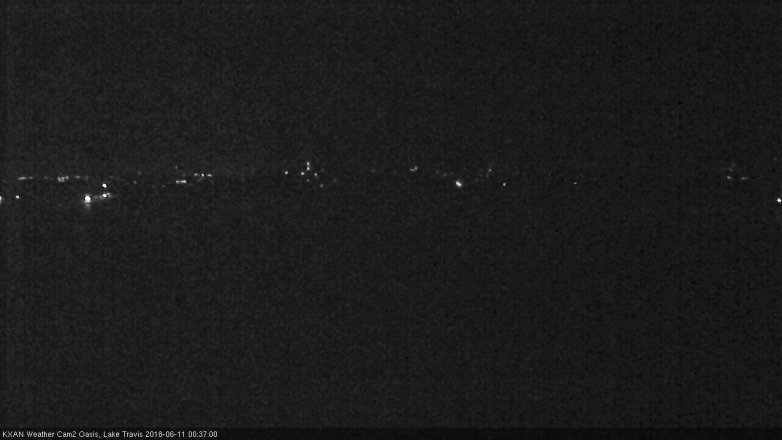 Lake Travis webcam, June 10, 2018 11:40 PM CT