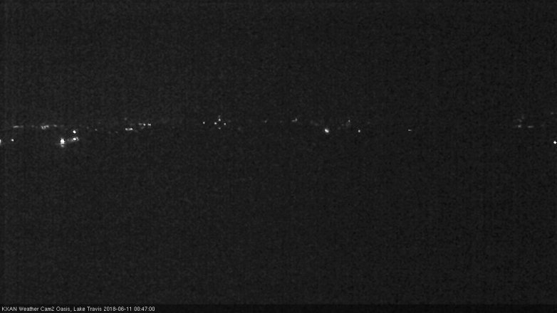 Lake Travis webcam, June 10, 2018 11:50 PM CT