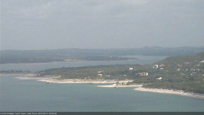Lake Travis webcam, June 11, 2018 9:00 AM CT