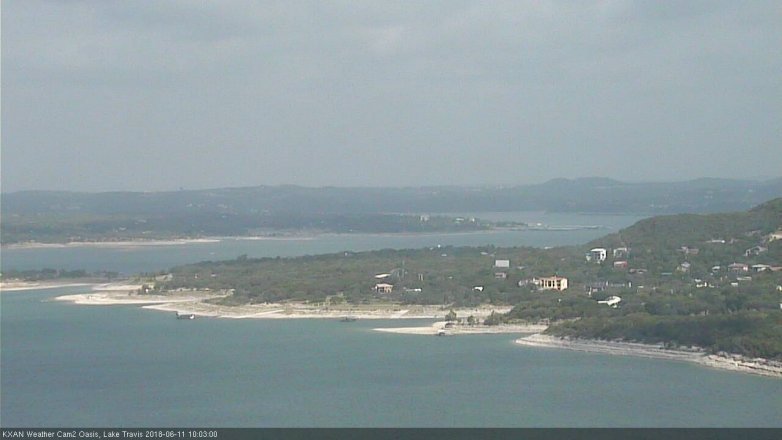 Lake Travis webcam, June 11, 2018 9:05 AM CT