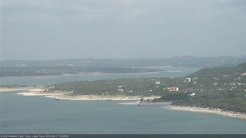 Lake Travis webcam, June 11, 2018 9:10 AM CT