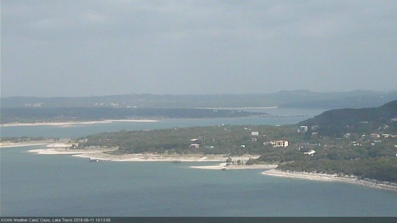 Lake Travis webcam, June 11, 2018 9:15 AM CT