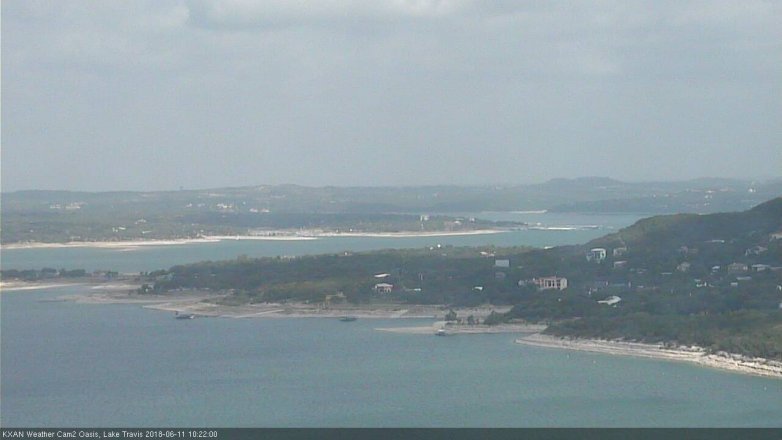 Lake Travis webcam, June 11, 2018 9:25 AM CT