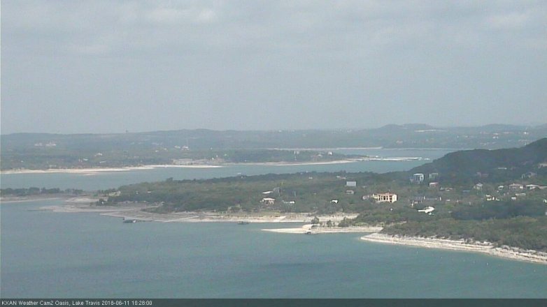 Lake Travis webcam, June 11, 2018 9:30 AM CT