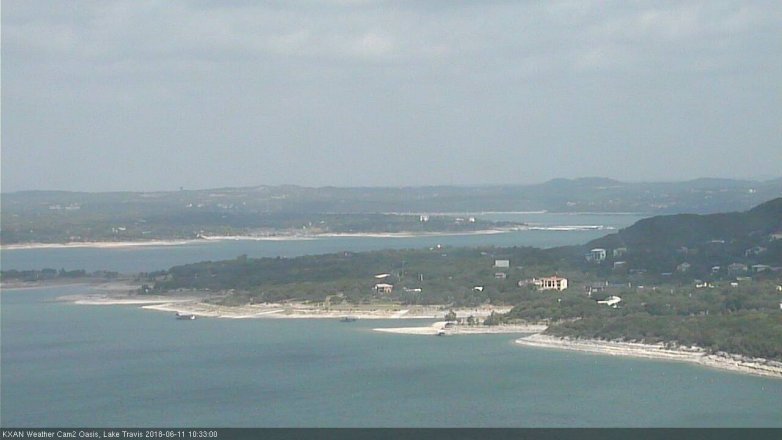 Lake Travis webcam, June 11, 2018 9:35 AM CT