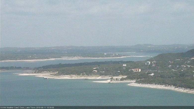 Lake Travis webcam, June 11, 2018 9:40 AM CT