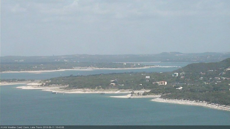 Lake Travis webcam, June 11, 2018 9:45 AM CT