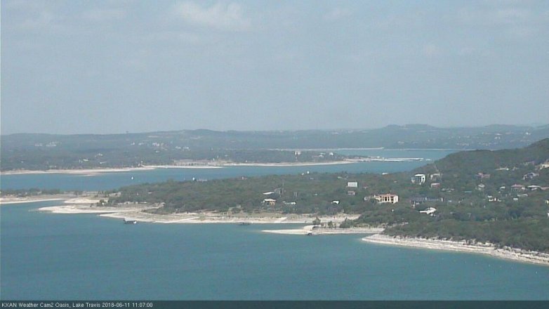 Lake Travis webcam, June 11, 2018 10:10 AM CT