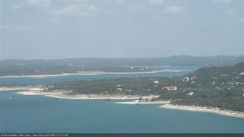 Lake Travis webcam, June 11, 2018 10:15 AM CT