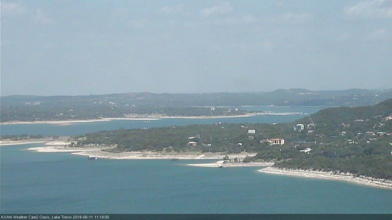 Lake Travis webcam, June 11, 2018 10:20 AM CT