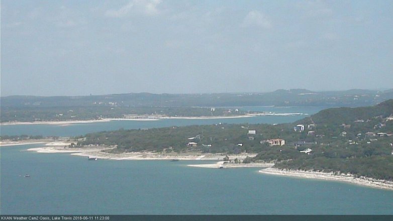Lake Travis webcam, June 11, 2018 10:25 AM CT