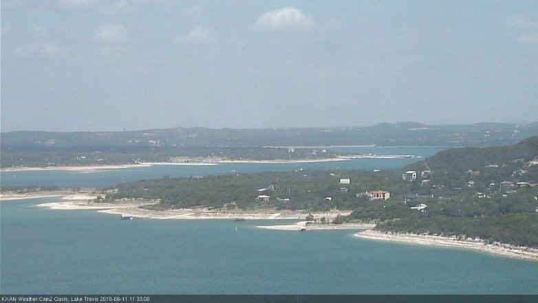 Lake Travis webcam, June 11, 2018 10:35 AM CT