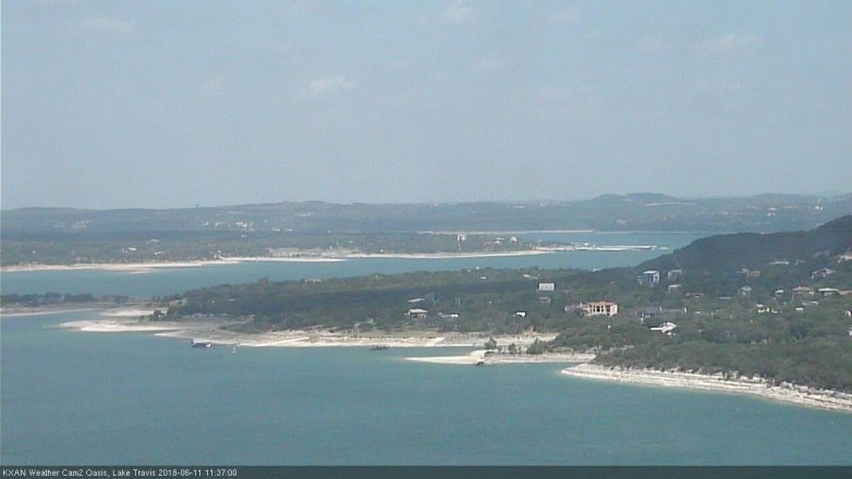Lake Travis webcam, June 11, 2018 10:40 AM CT