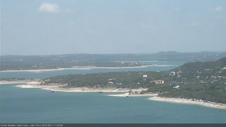 Lake Travis webcam, June 11, 2018 10:45 AM CT