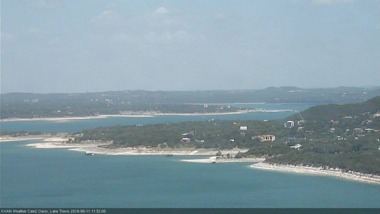 Lake Travis webcam, June 11, 2018 10:55 AM CT