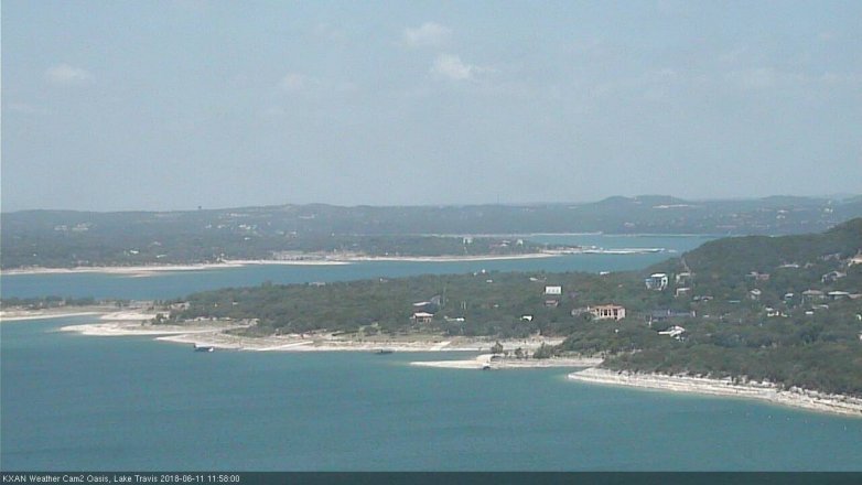 Lake Travis webcam, June 11, 2018 11:00 AM CT