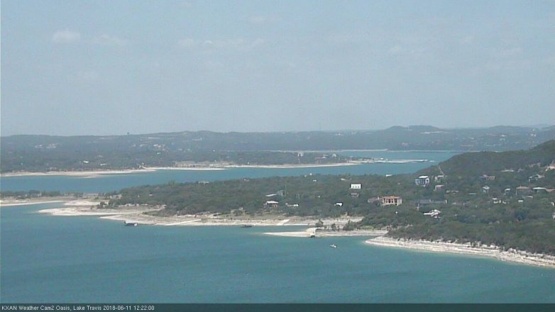 Lake Travis webcam, June 11, 2018 11:25 AM CT