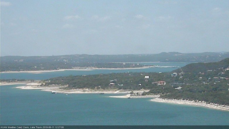 Lake Travis webcam, June 11, 2018 11:30 AM CT
