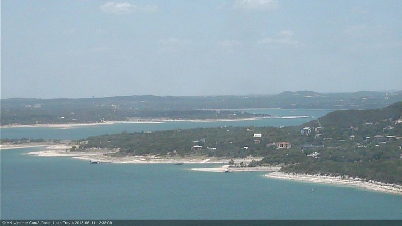 Lake Travis webcam, June 11, 2018 11:40 AM CT
