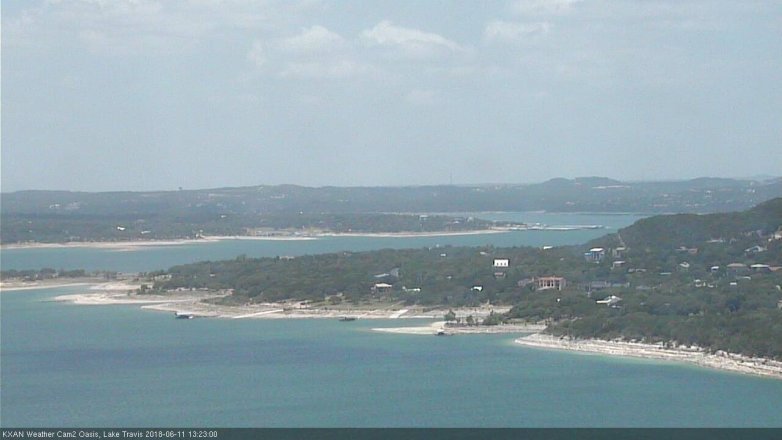 Lake Travis webcam, June 11, 2018 12:25 PM CT
